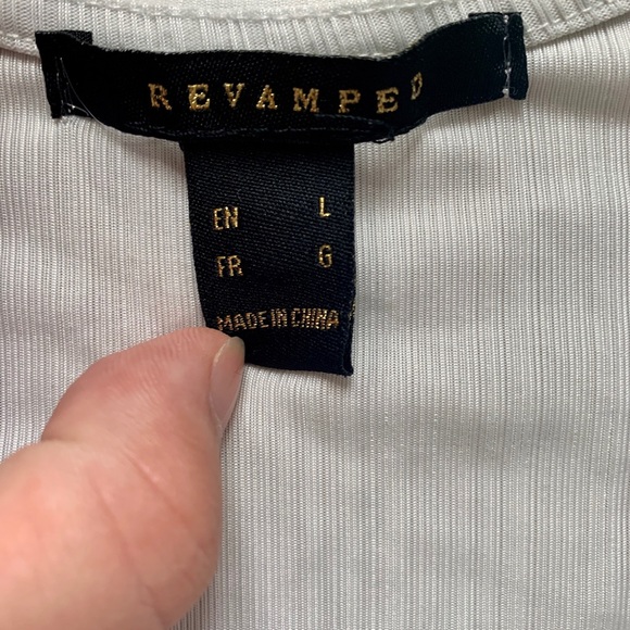 White wrap tie shirt - Picture 2 of 3